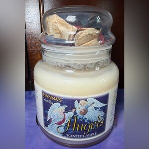 Hanna’s Vanilla Scented Jar Candle - Angels with Potpourri Lid